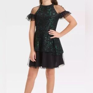 Wicked Elphaba by Paul Tazewell Dress with Green Glitter Peplum and Tulle